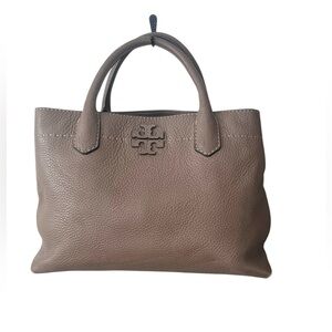Tory Burch McGraw Pebbled Leather Satchel